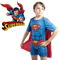 Fantasia Infantil Superman o Homem de Aço com Capa