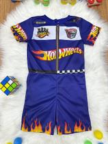 Fantasia Infantil Temática Hot Wheels para Festas - Tamanhos Disponíveis