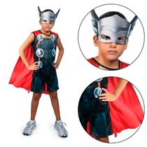 Fantasia Infantil Thor Vingadores Básica Bermuda Capa Fantasia Infantil Thor Vingadores Básica Bermuda Capa
