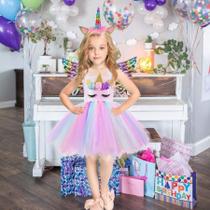 Fantasia Infantil Unicórnio Princesa Asa Com Led Tiara Saia Vestido Tule Cosplay Carnaval Aniversários Apresentações Dança Eventos Colorido Fantasia Infantil Unicórnio Princesa Asa Com Led Tiara Saia Vestido Tule Cosplay Carnaval Aniversários Apresentações Dança Eventos Colorido