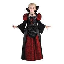 Fantasia Infantil Vampira Duquesa Mary Halloween com Colar Fantasia Infantil Vampira Duquesa Mary Halloween com Colar
