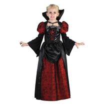 Fantasia Infantil Vampira Duquesa Mary Halloween com Colar Fantasia Infantil Vampira Duquesa Mary Halloween com Colar