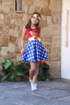 Fantasia Infantil vermelha e azul Maravilha