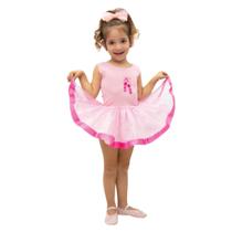 Fantasia Infantil Vestido Bailarina Brilho Rosa
