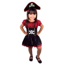 Fantasia Infantil Vestido Pirata + Bandana + Tiara