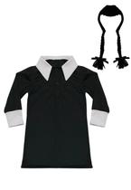 Fantasia Infantil Vestido Preto Com Gola Branca Muvile 4215