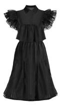 Fantasia Infantil Wandinha Familia Addams Vestido Luxo Festa Fantasia Infantil Wandinha Familia Addams Vestido Luxo Festa