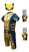 Fantasia Infantil Wolverine 2 Garras E Máscara dos 12 meses aos 9 anos