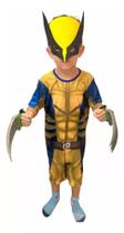 Fantasia Infantil Wolverine 2 Garras E Máscara dos 12 meses aos 9 anos