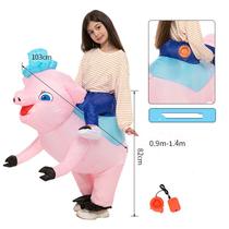 Fantasia inflável azul festiva de porcos para adultos