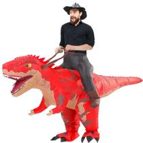 Fantasia inflável de dinossauro Mxosum T-REX Ride Adult Red