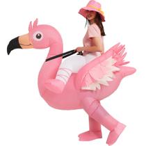 Fantasia inflável de flamingo One Casa para adulto com bomba de ar Fantasia inflável de flamingo One Casa para adulto com bomba de ar
