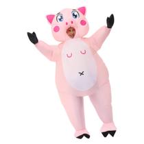 Fantasia inflável de porco rosa ZISUEX, terno de cosplay para adultos Fantasia inflável de porco rosa ZISUEX, terno de cosplay para adultos
