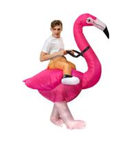 Fantasia Inflável Flamingo Adulto + compressor Perrengue Chique
