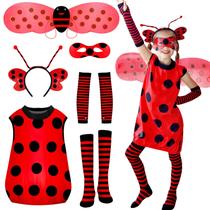 Fantasia INNOCHEER Ladybug para meninas de 2 a 10 anos com acessórios