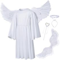 Fantasia Irtysh Kids Angel com asas de penas para meninas de 13 a 14 anos Fantasia Irtysh Kids Angel com asas de penas para meninas de 13 a 14 anos