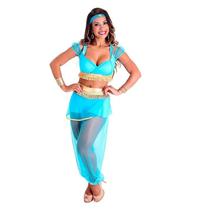 Fantasia Jasmine Adulto Princesa Disney Completa Para Festa