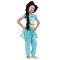 Fantasia Jasmine Infantil Luxo Original - Aladdin - Disney Princesas Fantasia Jasmine Infantil Luxo Original - Aladdin - Disney Princesas