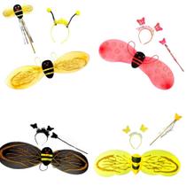 Fantasia Joaninha Infantil Com Asas Antena e Varinha