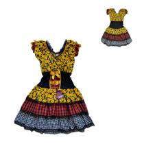 Fantasia junina adulto caipirinha girassol feminino tamanho gg