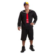 Fantasia Kiko/quico Adulto Turma Do Chaves + Chapéu Fantasia Kiko/quico Adulto Turma Do Chaves + Chapéu