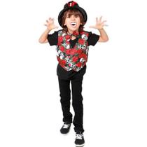 Fantasia kit Colete Caverinha Mexicana Infantil Com Gravata e Dentadura - Fantasias Carol KB Fantasia kit Colete Caverinha Mexicana Infantil Com Gravata e Dentadura - Fantasias Carol KB