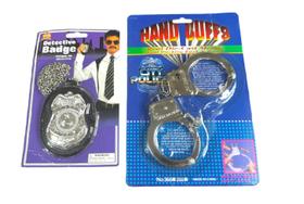 Fantasia Kit Policial Algema e Distintivo Luxo Acessório