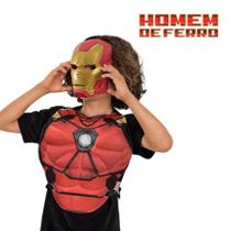 Fantasia Kit Vingadores Peitoral e Mascara Homem de Ferro 02pçs 01 Unidade - Regina