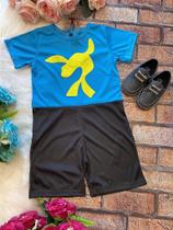 Fantasia Lucas Neto Aventureiro Azul Menino para Festa Infantil - Tecido 100% Poliéster Fantasia Lucas Neto Aventureiro Azul Menino para Festa Infantil - Tecido 100% Poliéster