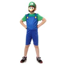 Fantasia Luigi Infantil - Super Pop - Super Mario World - Original - Abrakadabra