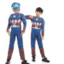 Fantasia Luxo Infantil Capitão América Vingadores Cosplay Fantasia Luxo Infantil Capitão América Vingadores Cosplay