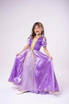 Fantasia luxo Longa Princesa Rapunzel Lilas Modelo 2 Conto de Fadas Fantasia luxo Longa Princesa Rapunzel Lilas Modelo 2 Conto de Fadas