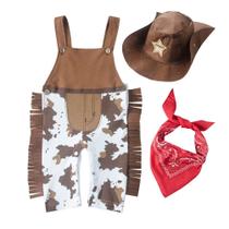 Fantasia LXKIKMM para bebês, meninos e meninos, roupa de cowboy, rodeio, madeira, 6-12M Fantasia LXKIKMM para bebês, meninos e meninos, roupa de cowboy, rodeio, madeira, 6-12M