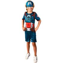 Fantasia m capitão america basica ( 6 a 8 anos) -- novabrink