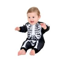 Fantasia Macacão Esqueleto Bebê - Halloween