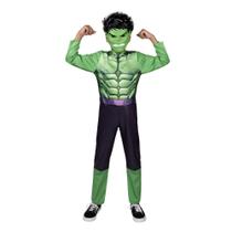 Fantasia: macacão Marvel Hulk, oficial juvenil, verde de Halloween