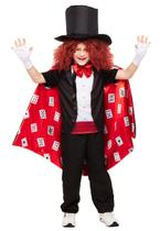 Fantasia Mágico Infantil Roupa Carnaval + Cartola Capa Luvas Fantasia Mágico Infantil Roupa Carnaval + Cartola Capa Luvas