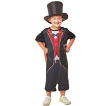 Fantasia Mágico Infantil Roupa Carnaval Halloween + Cartola Fantasia Mágico Infantil Roupa Carnaval Halloween + Cartola