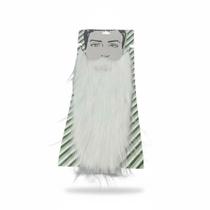 Fantasia Mago Barba falsa Branca comprida de pelucia 45cm