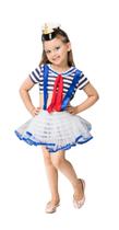 Fantasia Marinheira Infantil Menina Roupa Carnaval + Chapéu