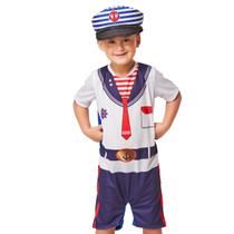 Fantasia Marinheiro Infantil Menino Roupa Carnaval com Cap Fantasia Marinheiro Infantil Menino Roupa Carnaval com Cap