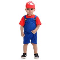 Fantasia Mario Bros Bebê - Super Mario World - Original