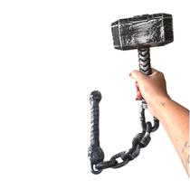 Fantasia Martelo com corrente caveira Viking de Plástico Fantasia Martelo com corrente caveira Viking de Plástico