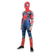 Fantasia Marvel Homem Aranha de Ferro Com Capuz Fantasia Marvel Homem Aranha de Ferro Com Capuz