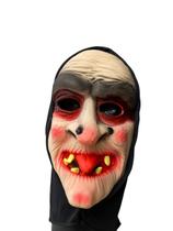 Fantasia Máscara Bruxa com Lingua para fora Nariguda Terror - Blook