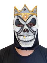 Fantasia Máscara Caveira Rei com Coroa de Látex Cosplay - Lynx produções