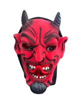 Fantasia Máscara Diabo Lucifer Vermelho com língua pra fora Fantasia Máscara Diabo Lucifer Vermelho com língua pra fora