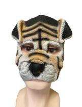 Fantasia Máscara Dog Cachorro Buldog Metade Do Rosto Látex