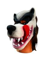 Fantasia Máscara Lobo Mau Gigante dentes e língua de fora