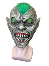 Fantasia Máscara Monstro ORC Verde assustador com cabelinho
